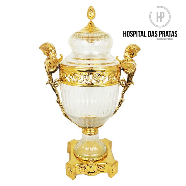 Bombonier ouro com acabamento em dourado