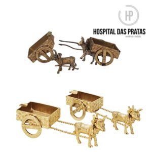Carrinho de boi abc antes e depois da restauração